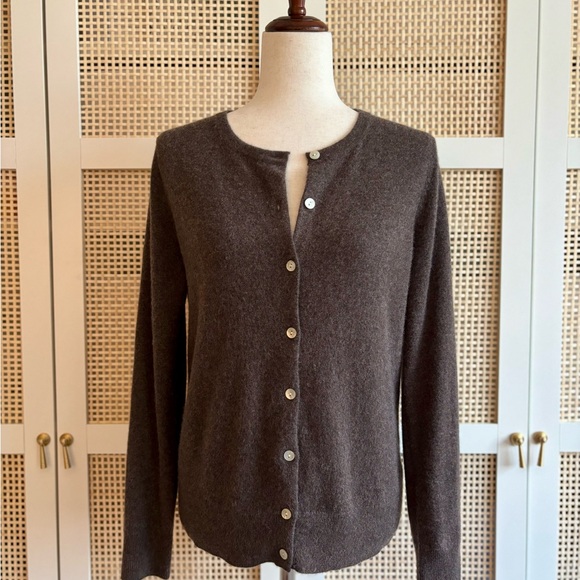 Quince Sweaters - Quince 100% Mongolian Cashmere Cardigan – Truffle Brown (Size M)